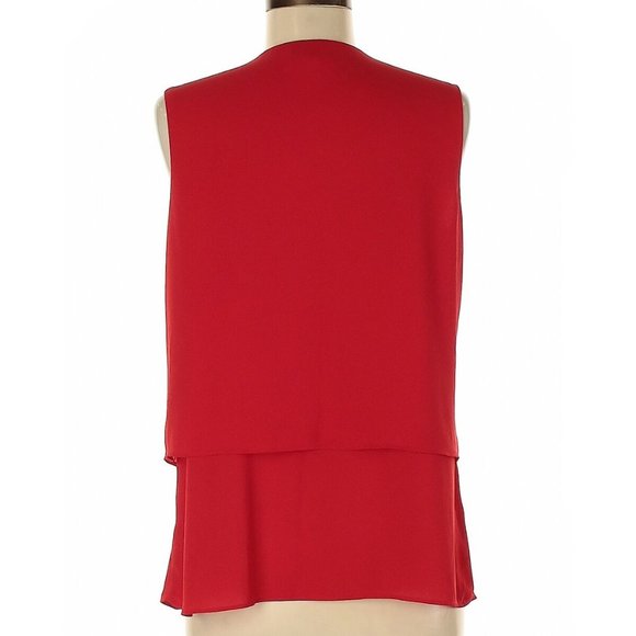 The Limited Red Sleeveless Blouse M - Picture 2 of 6